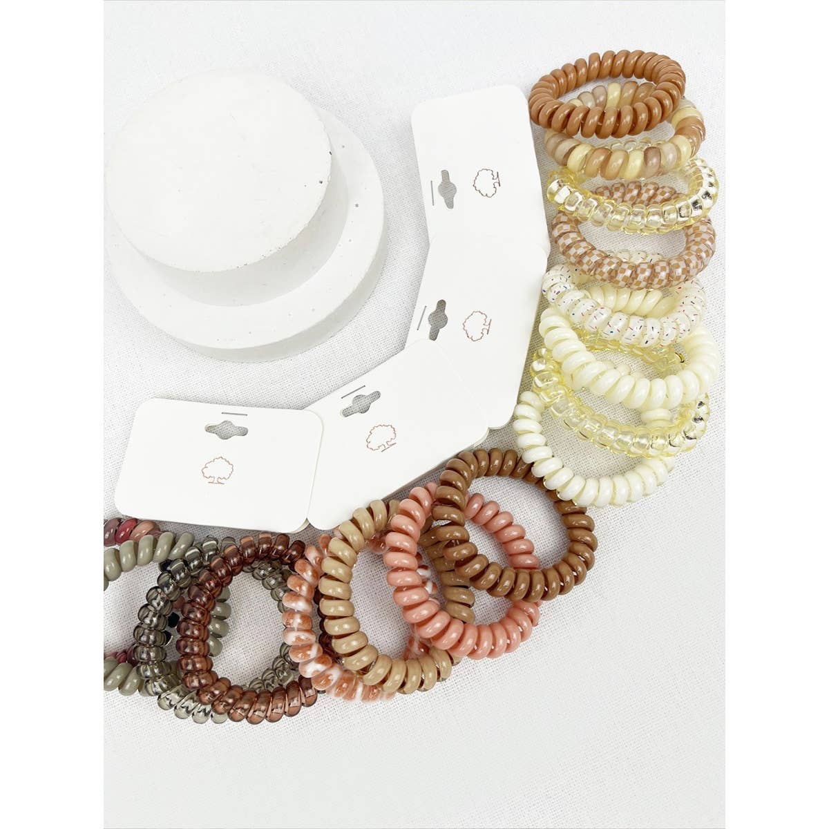 Neutral Colored Spiral Hair Ties