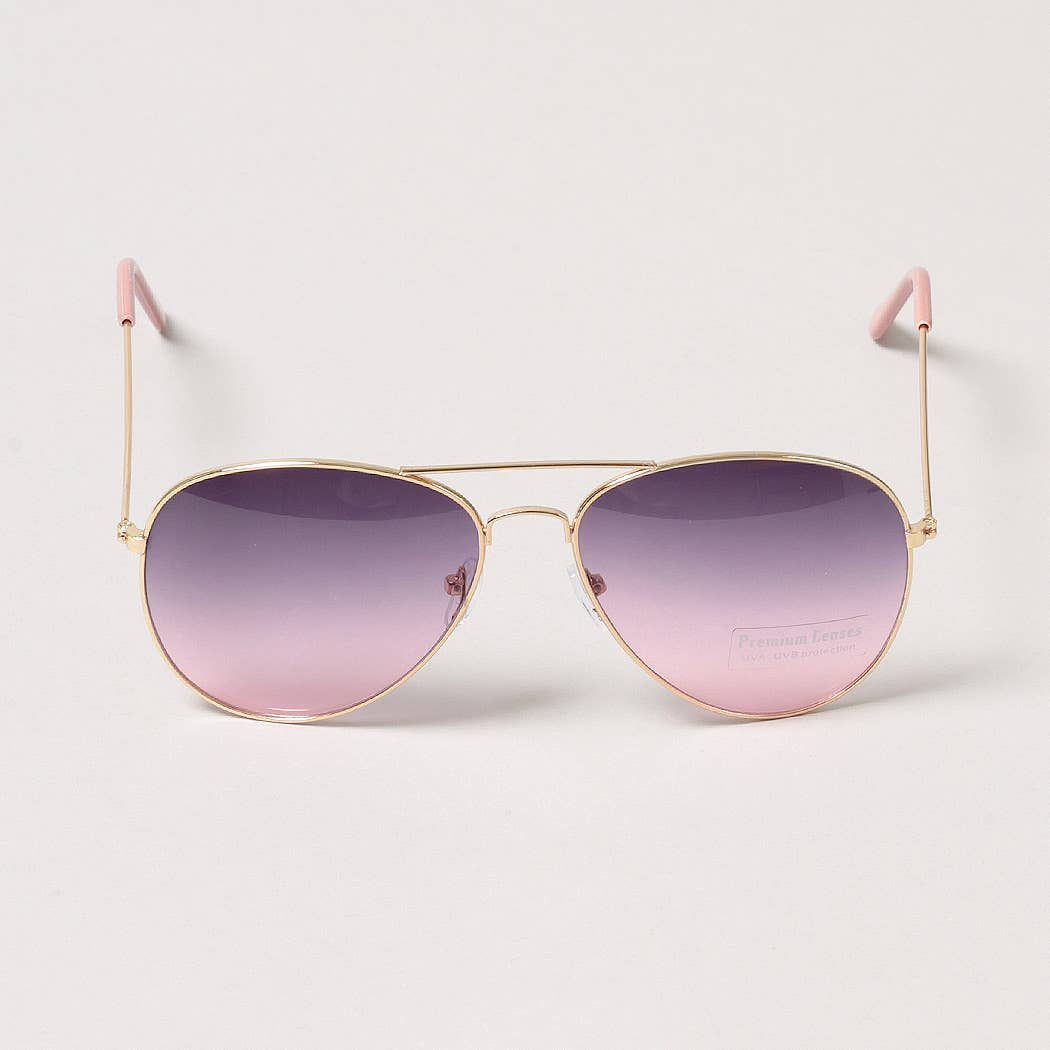 Pastel Tinted Aviator Sunglasses