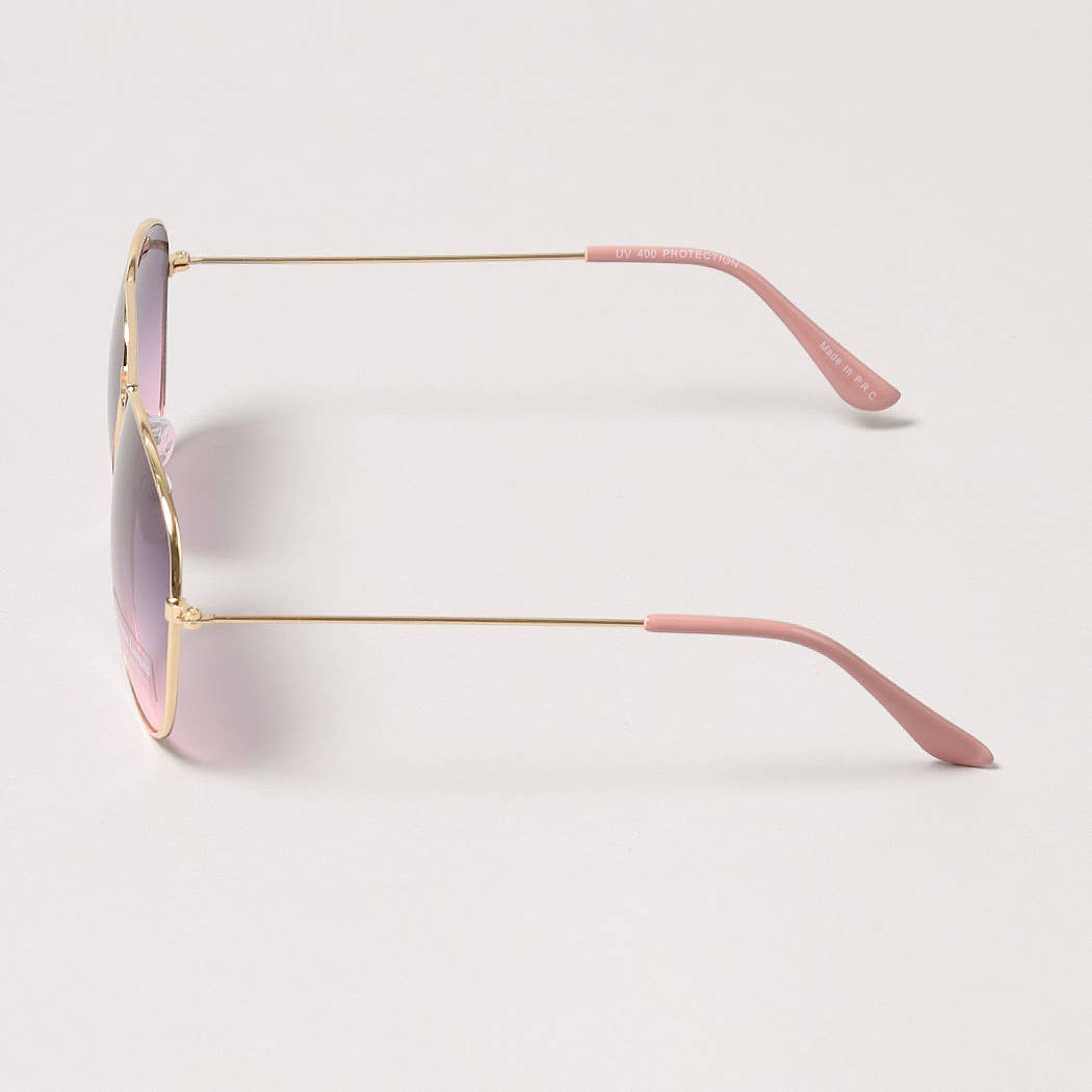 Pastel Tinted Aviator Sunglasses