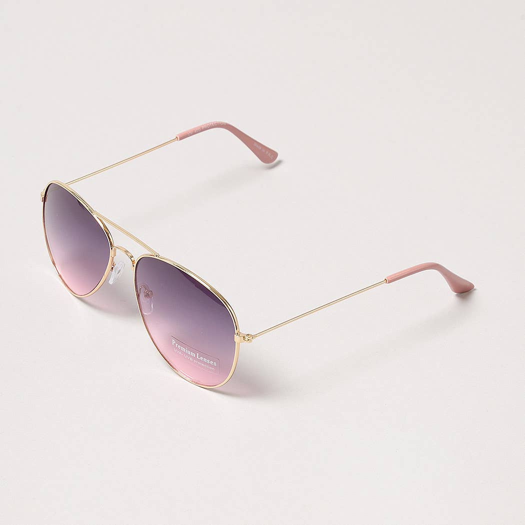 Pastel Tinted Aviator Sunglasses