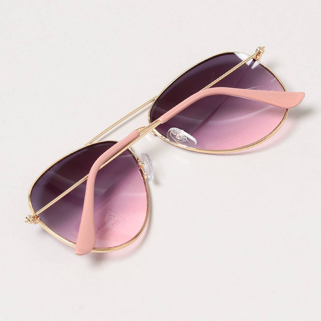 Pastel Tinted Aviator Sunglasses