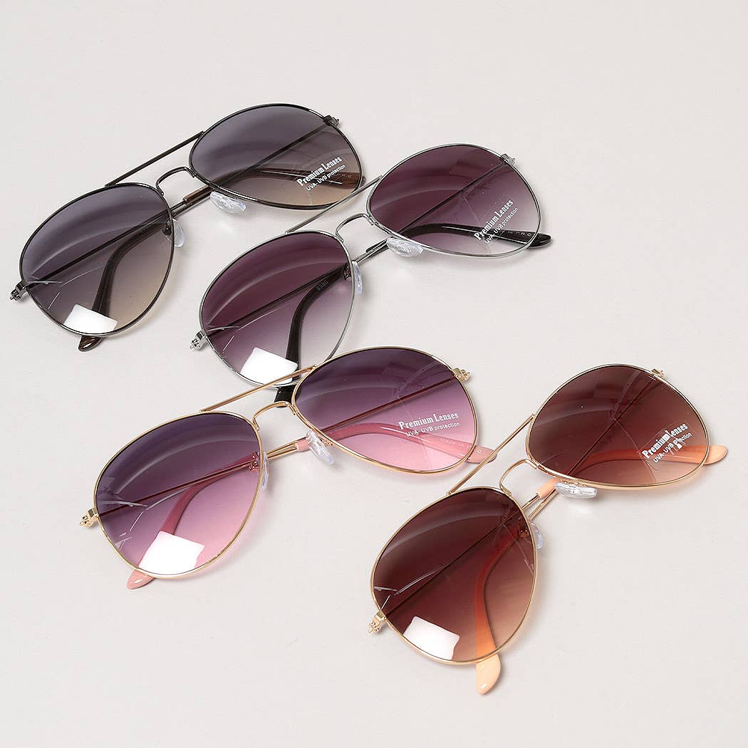 Pastel Tinted Aviator Sunglasses