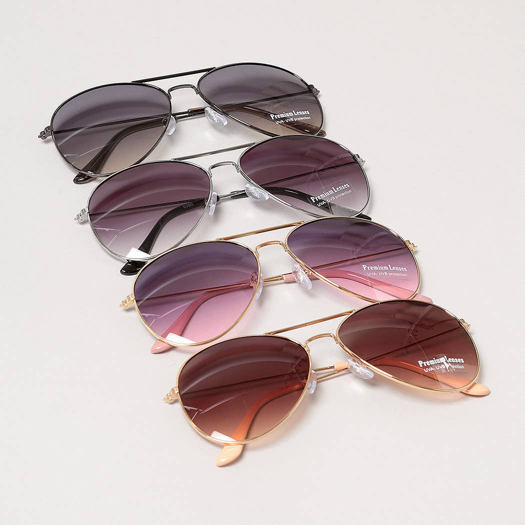 Pastel Tinted Aviator Sunglasses