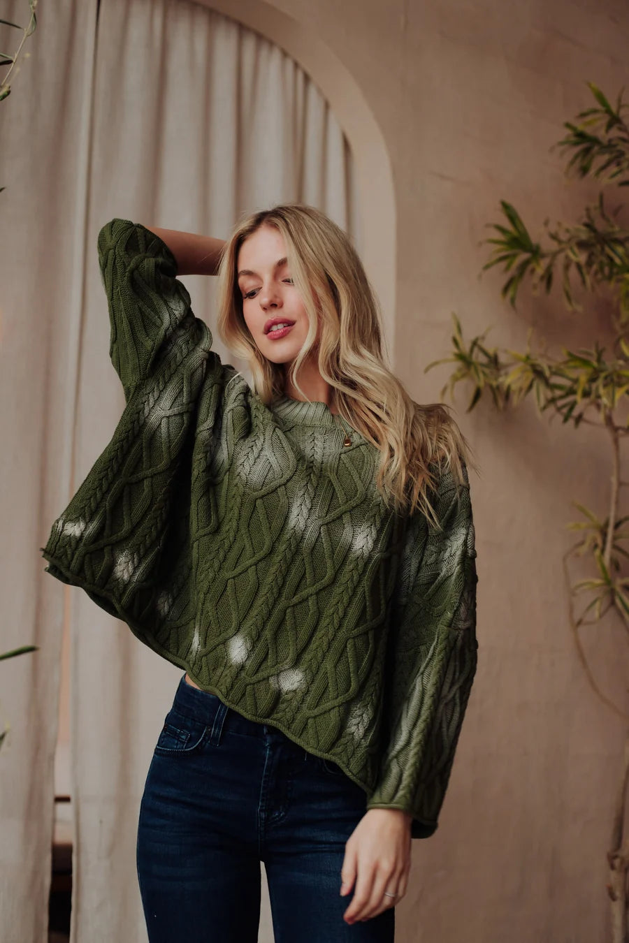 Cable Knit Sweater - 2 Colors