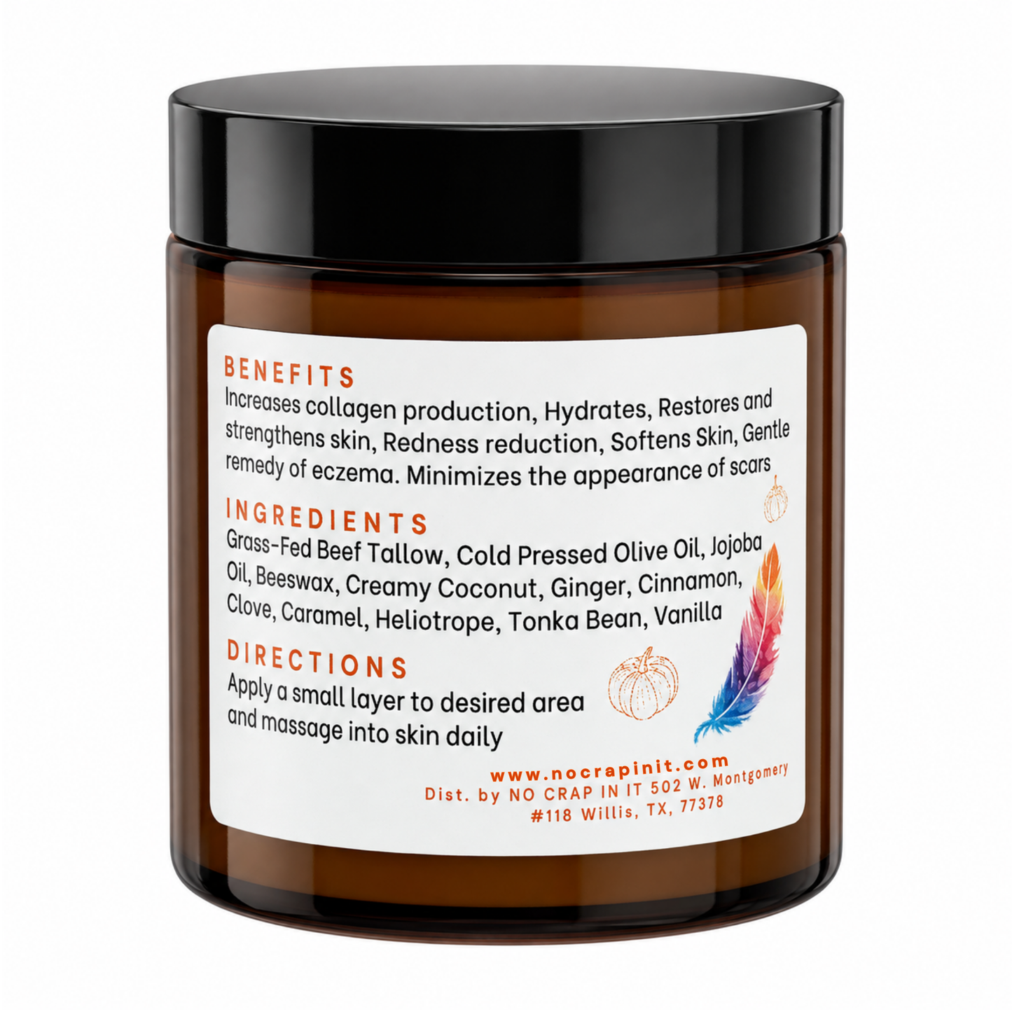 Vanilla Pumpkin Spice Tallow Balm (PRE-ORDER)