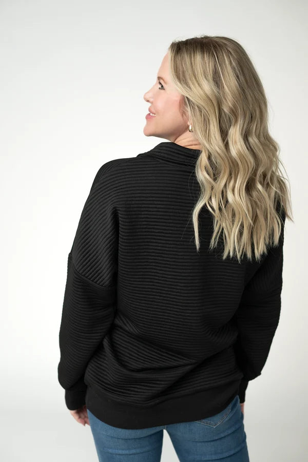 Tatum Quarter Zip - Black