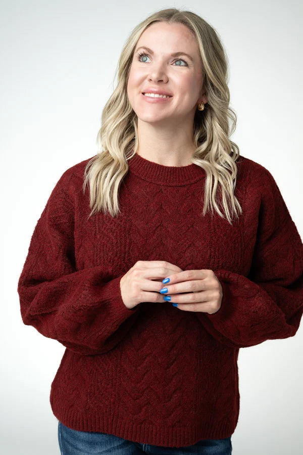 Dakota Sweater - Burgundy