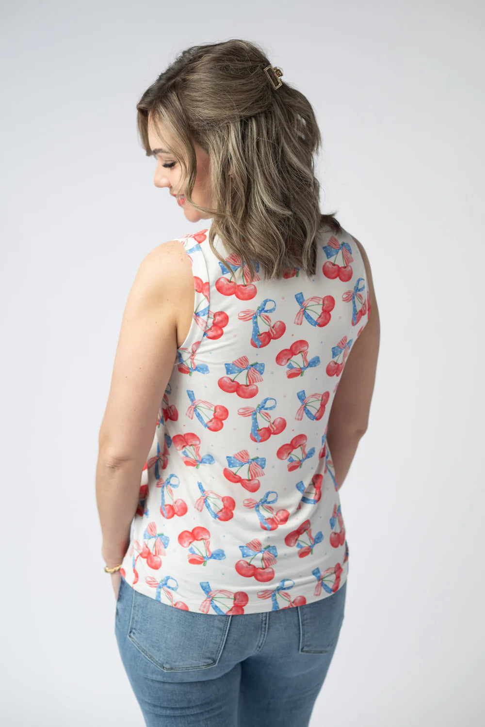 Noelle Tank - Patriotic Cherries *