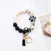Pet Lover Silicone Beaded Wristlet Keychain