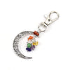 Natural Stone Crescent Moon Keychain