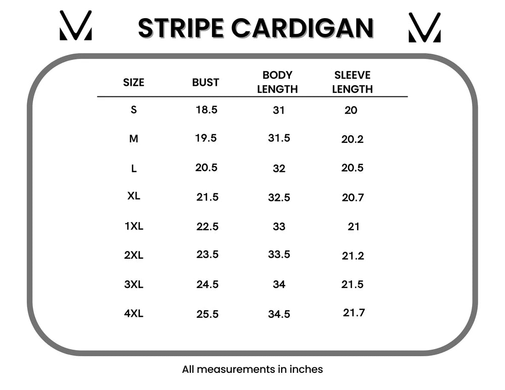 Stripe Cardigan - Fall Stripes