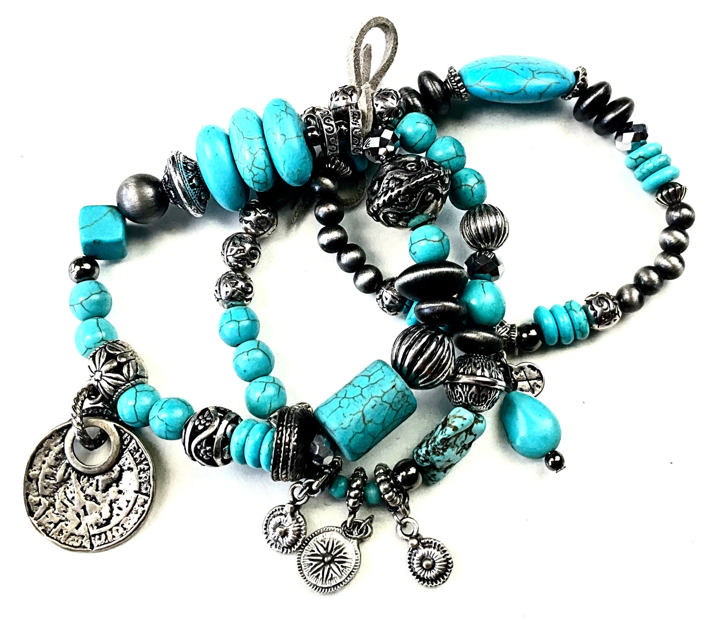 Turquoise Trails Bracelet Stack