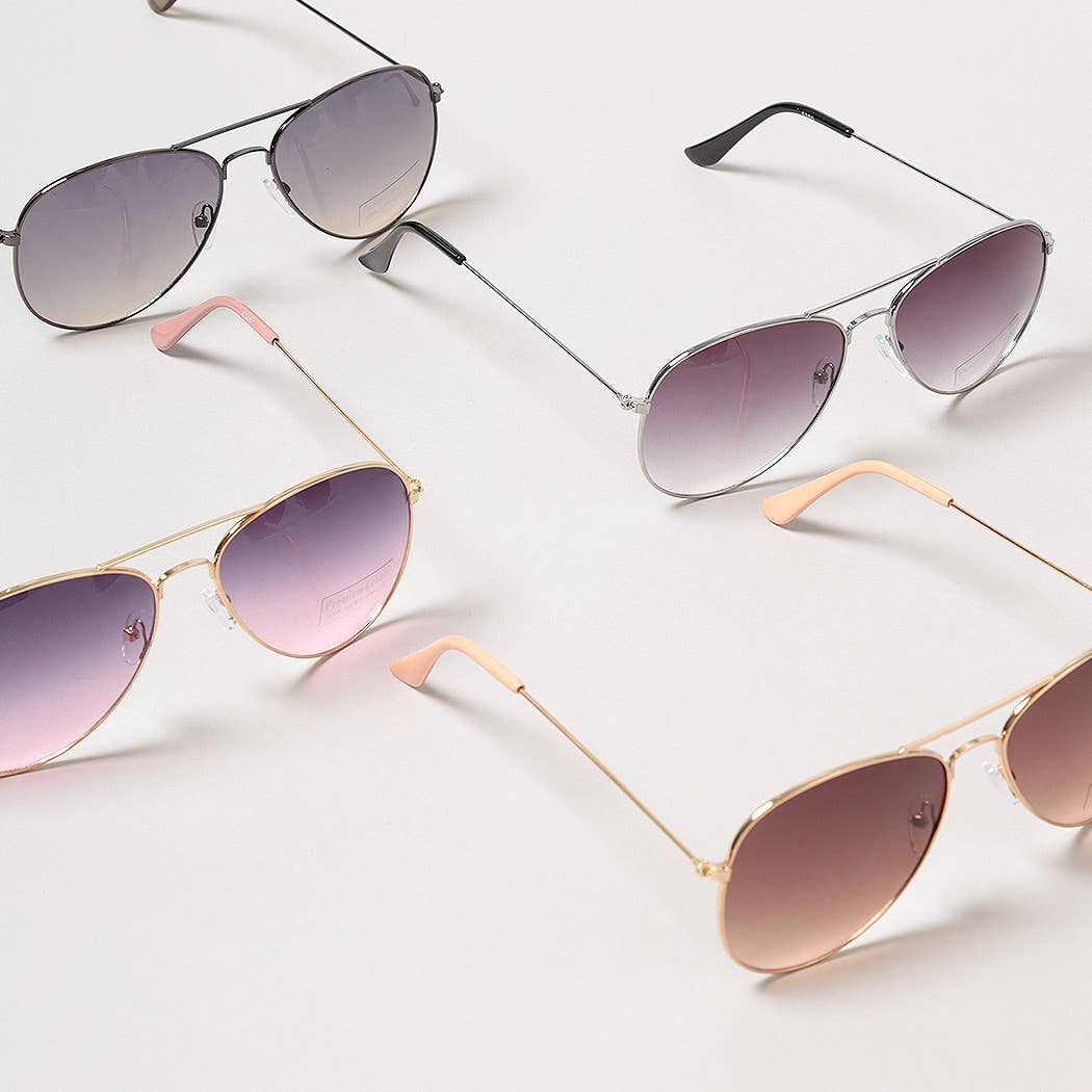 Pastel Tinted Aviator Sunglasses