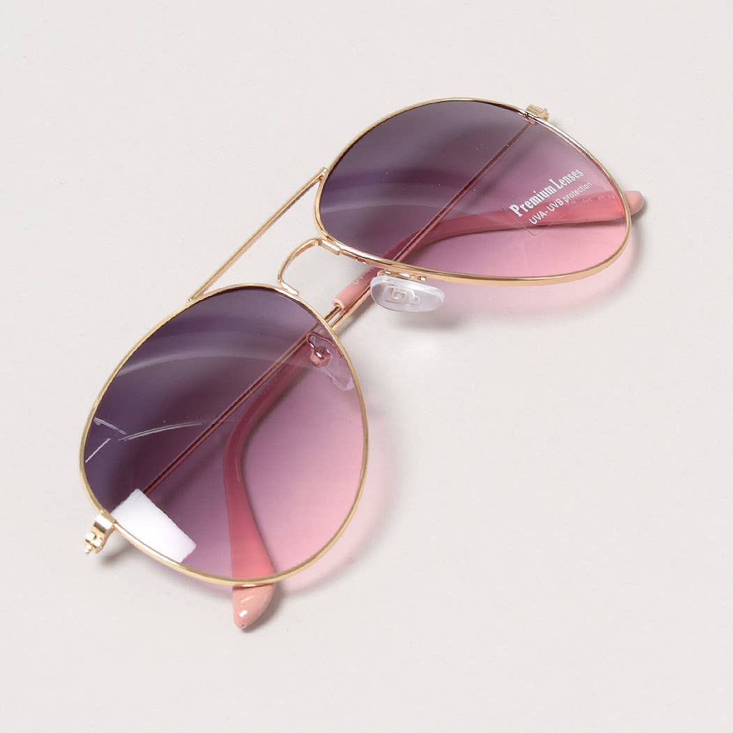 Pastel Tinted Aviator Sunglasses
