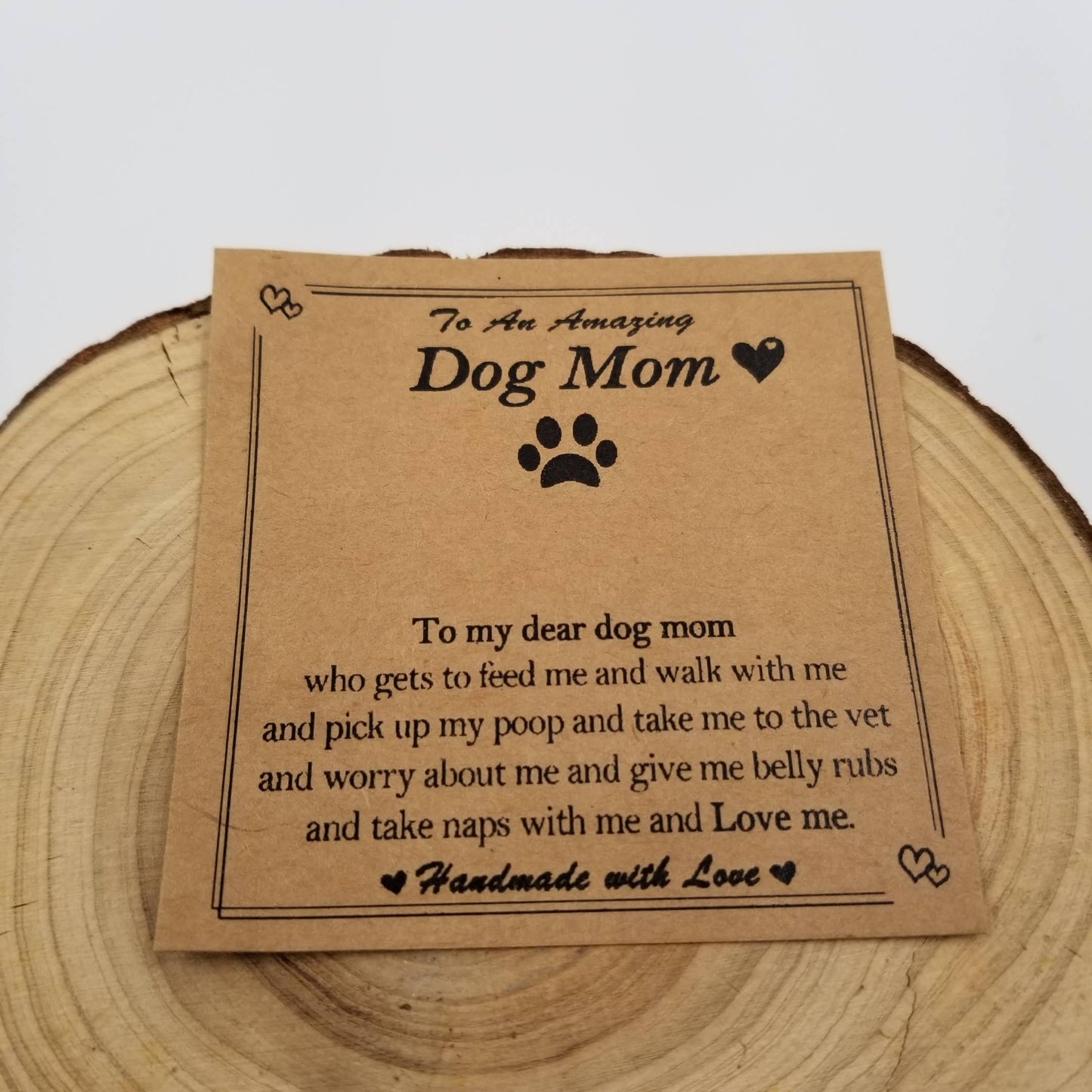 Natural Stone Dog Mom Bracelet - 2 Colors