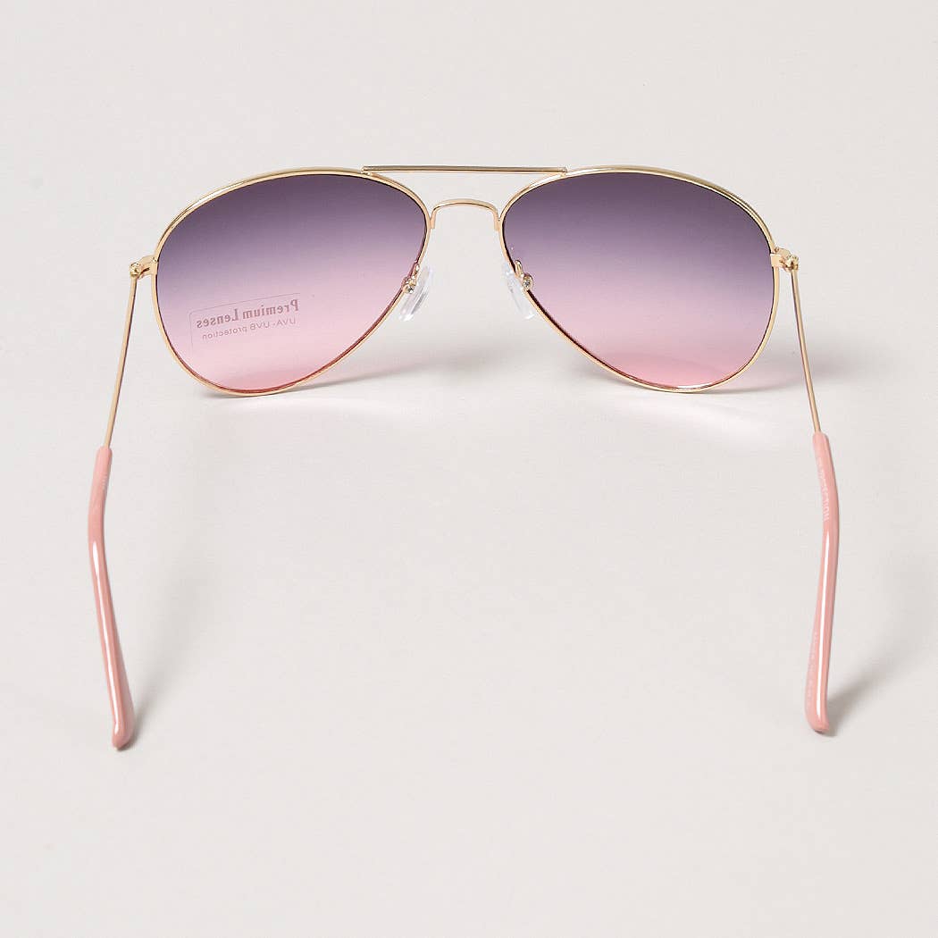 Pastel Tinted Aviator Sunglasses