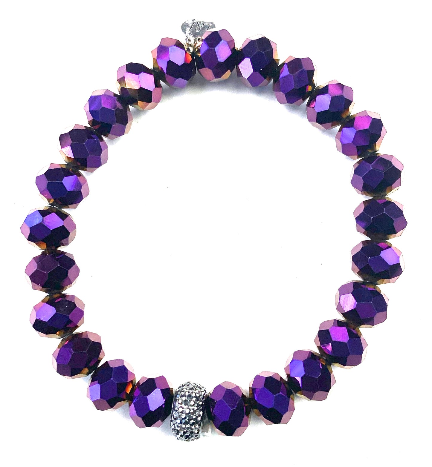 Statement Sparkle Faceted Glass Bracelet (Multiple Colors)