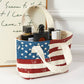USA Flag Mini Tote With Key Ring Holder
