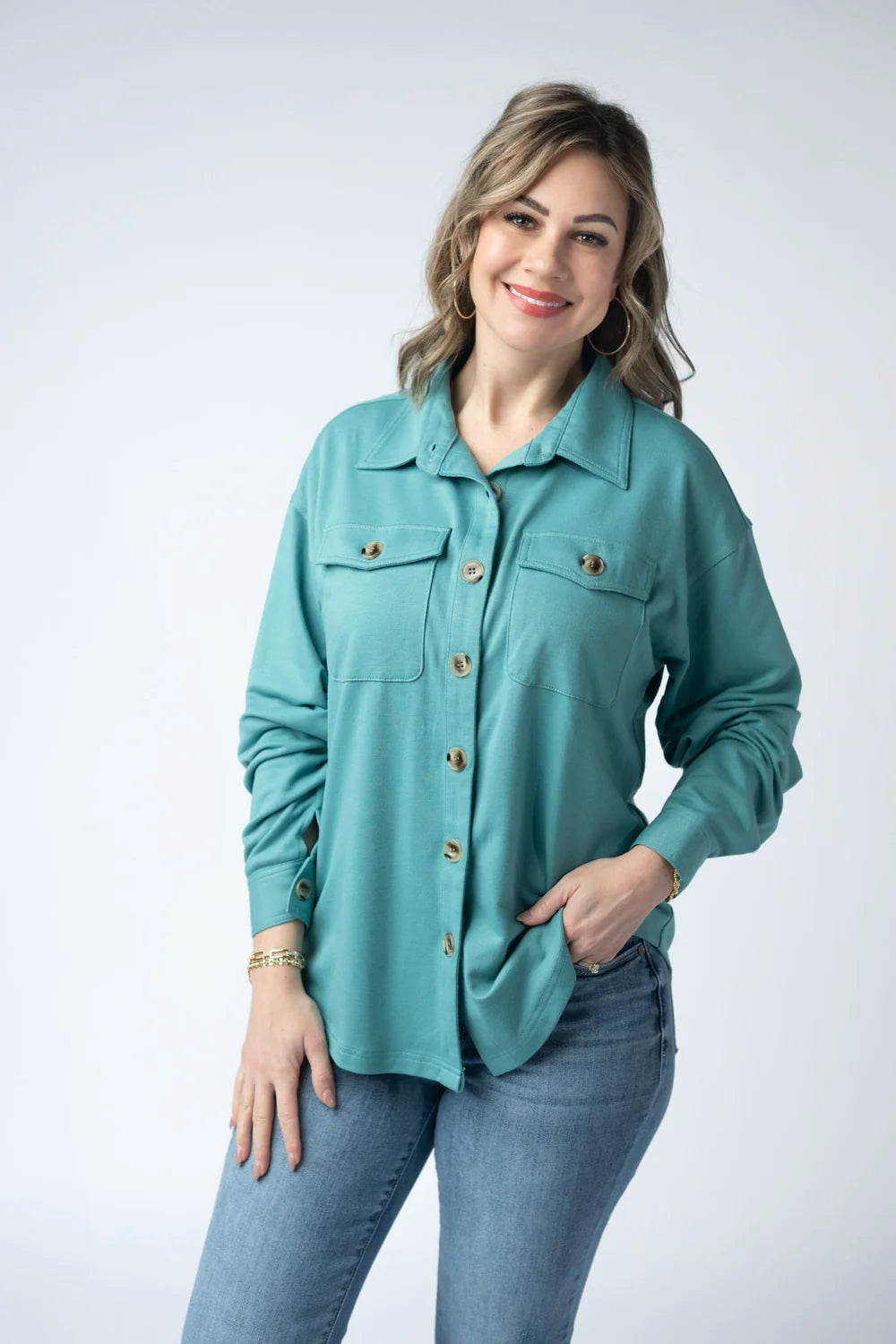 Brenna Button Down Top - 4 Colors