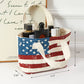 USA Flag Mini Tote With Key Ring Holder