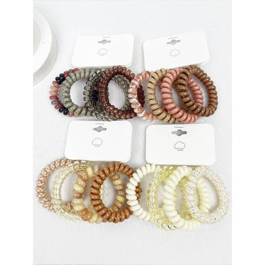 Neutral Colored Spiral Hair Ties