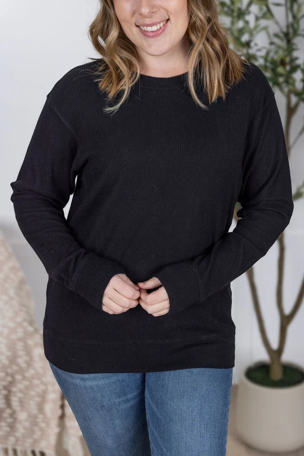 Corrine Ribbed Pullover Top - 4 Colors