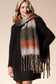 Plush Plaid Brushed Oblong Scarf: RUST
