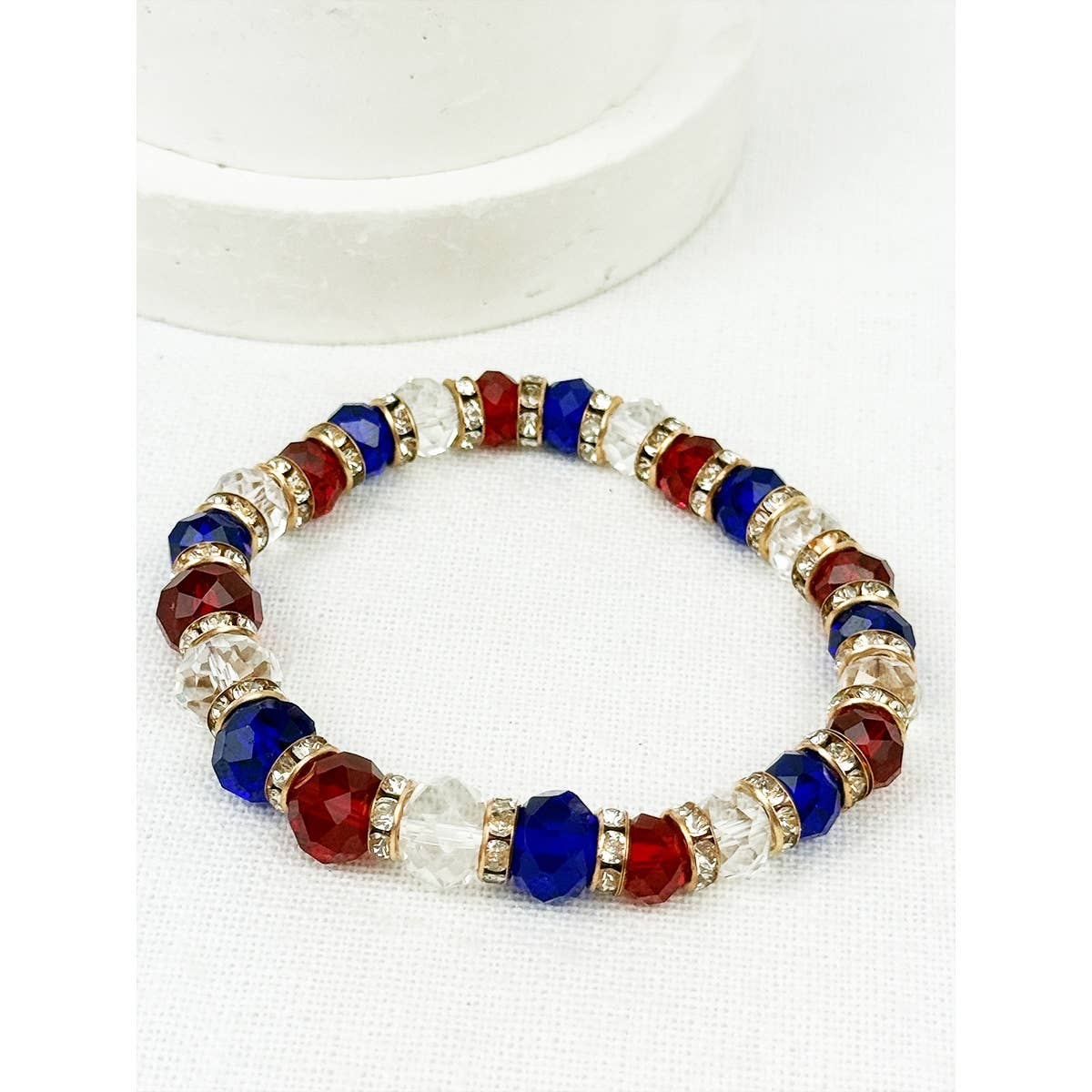 Mix Beaded Stretch USA Bracelet
