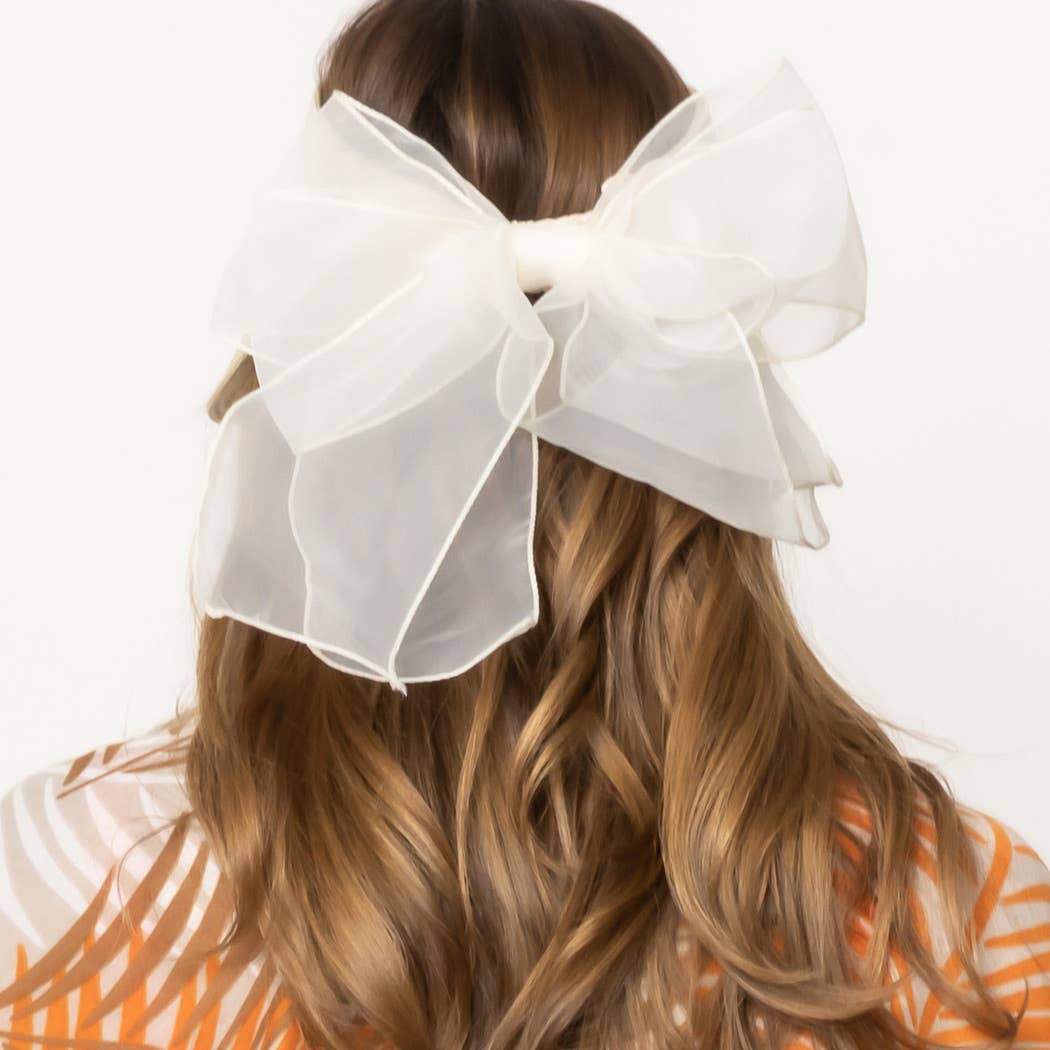 Wide Banded Visor with Bow Back
