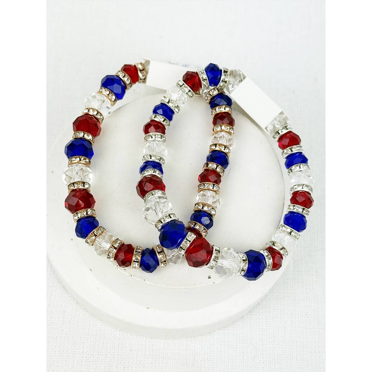 Mix Beaded Stretch USA Bracelet