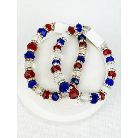 Mix Beaded Stretch USA Bracelet