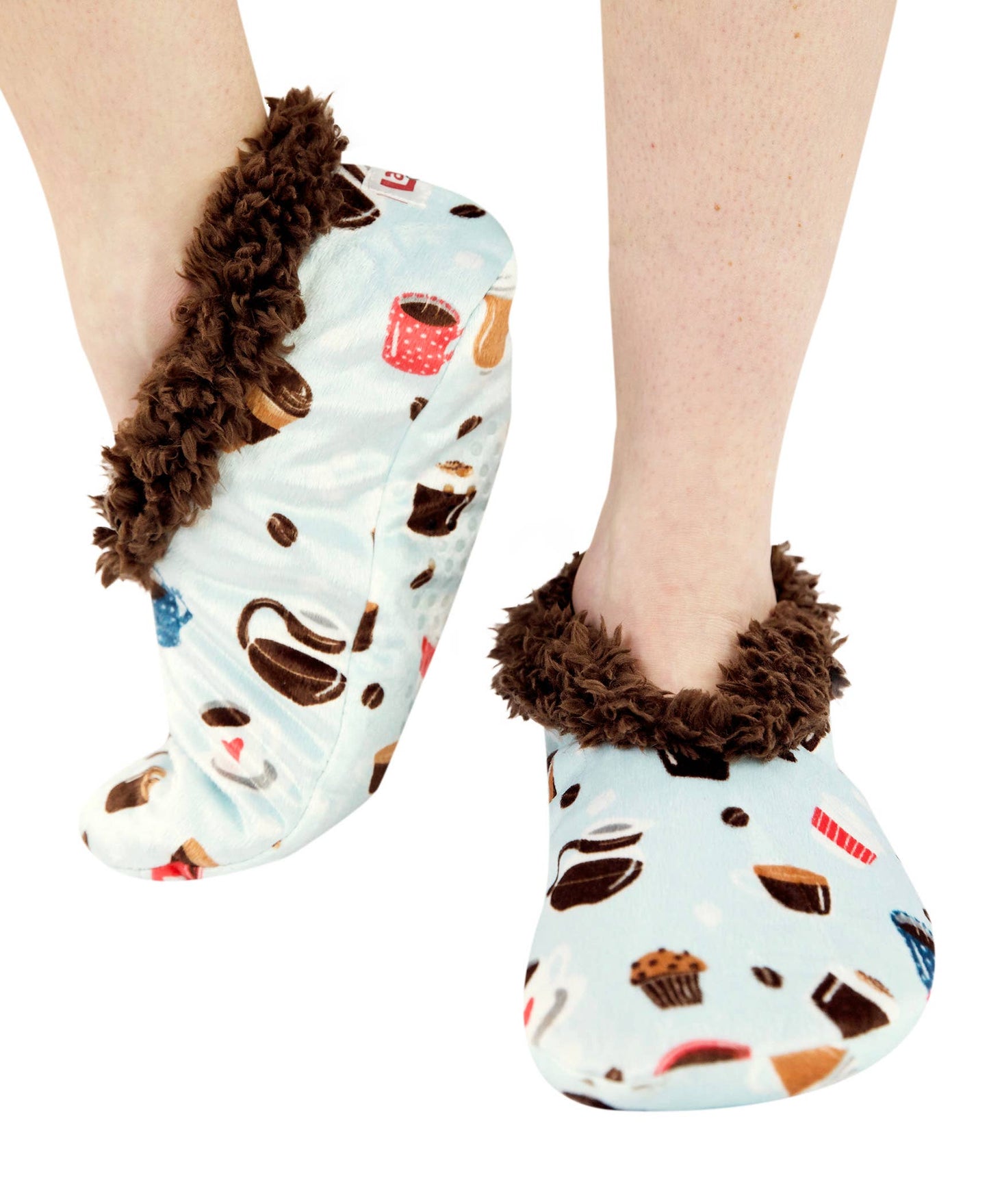 Coffee First Fuzzy Feet: L/XL