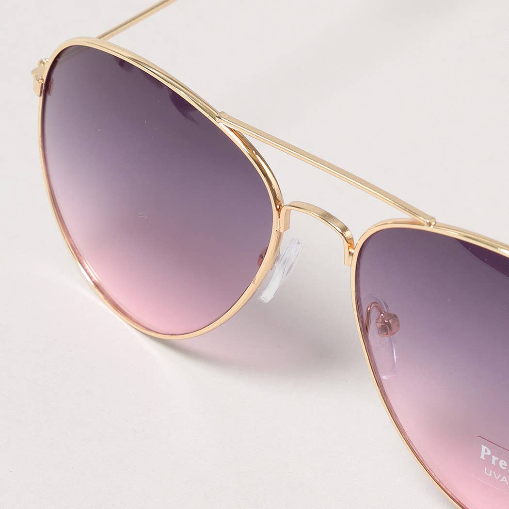 Pastel Tinted Aviator Sunglasses
