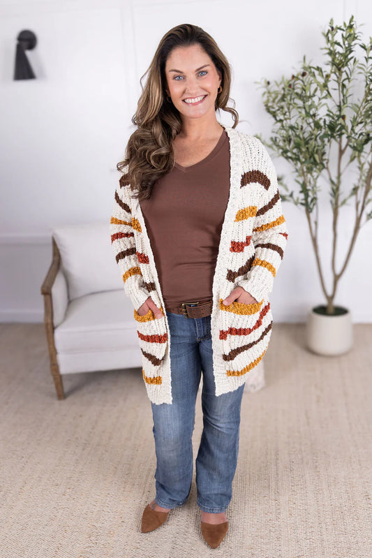 Stripe Cardigan - Fall Stripes