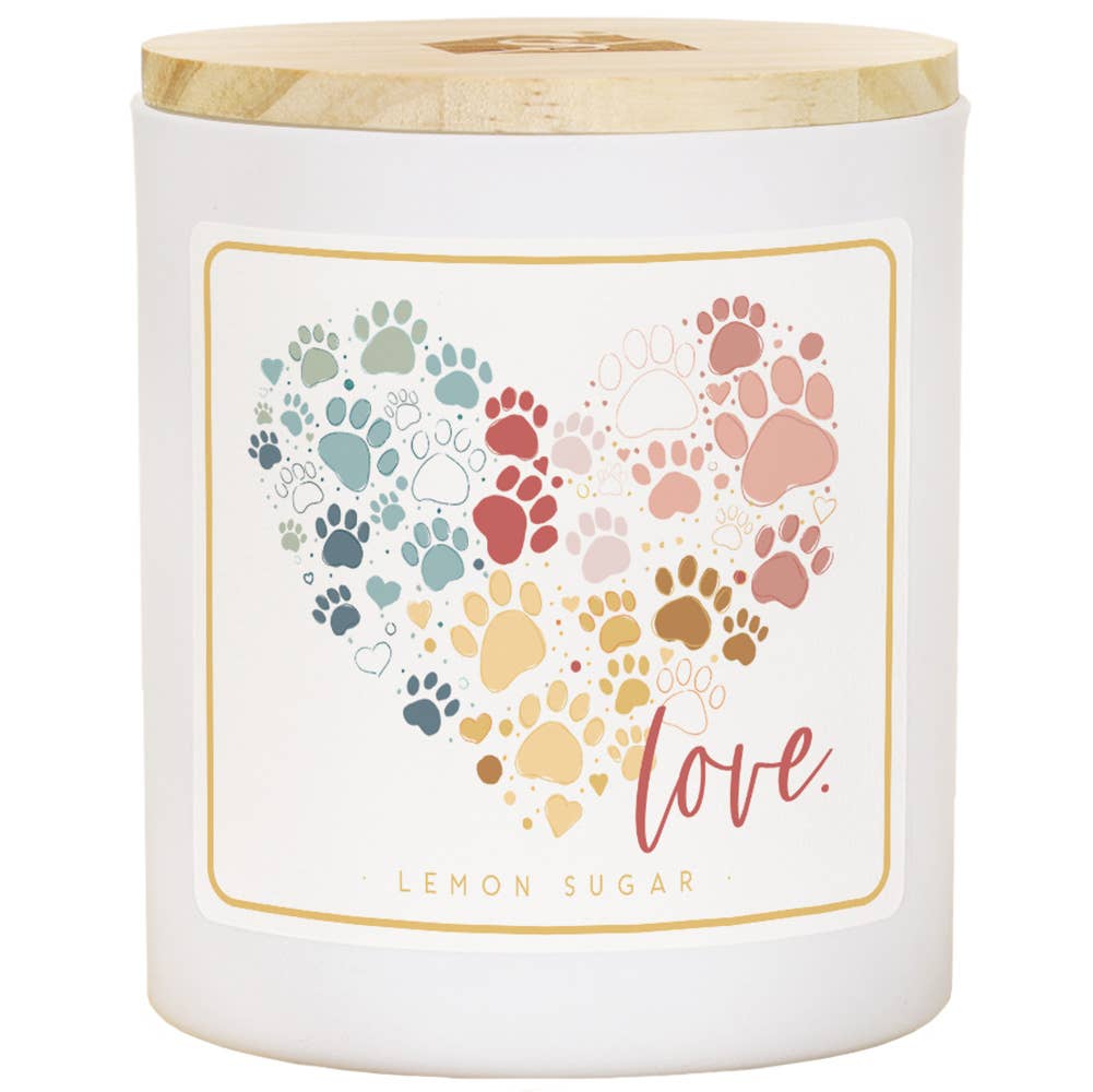 Love Pawprint Heart - LEM - Candles