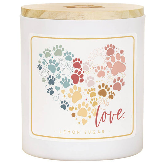 Love Pawprint Heart - LEM - Candles