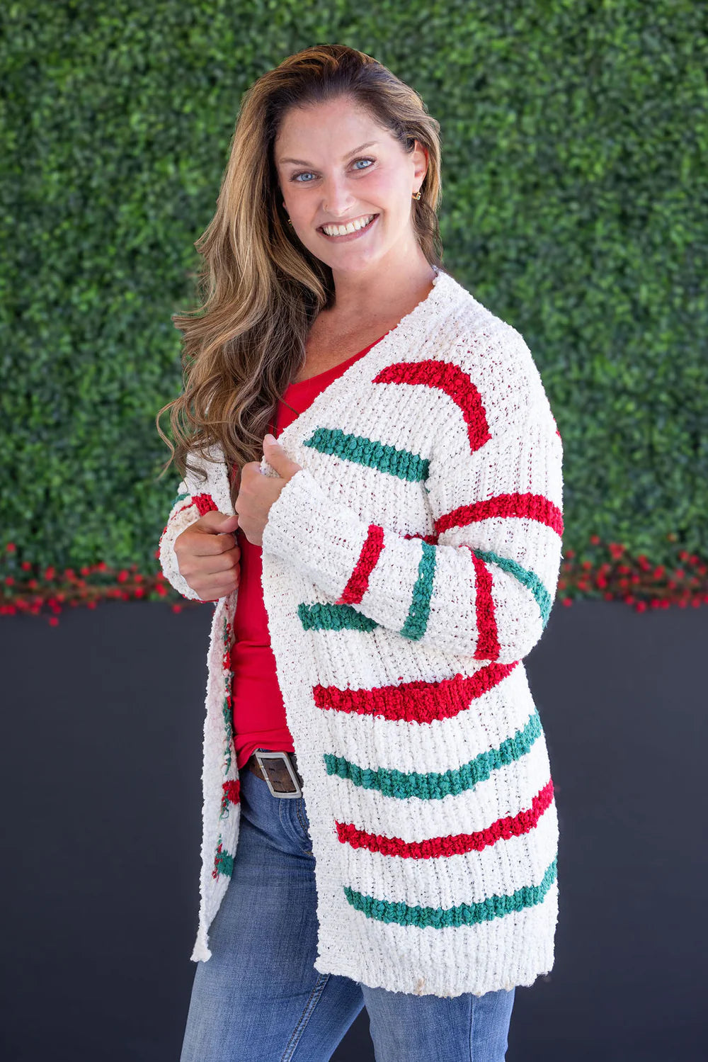 Stripe Cardigan - Christmas Stripes