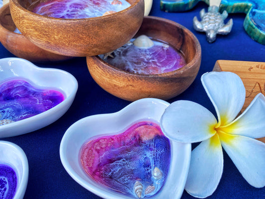 Hawaii Ocean Trinket Dish | Heart Shape