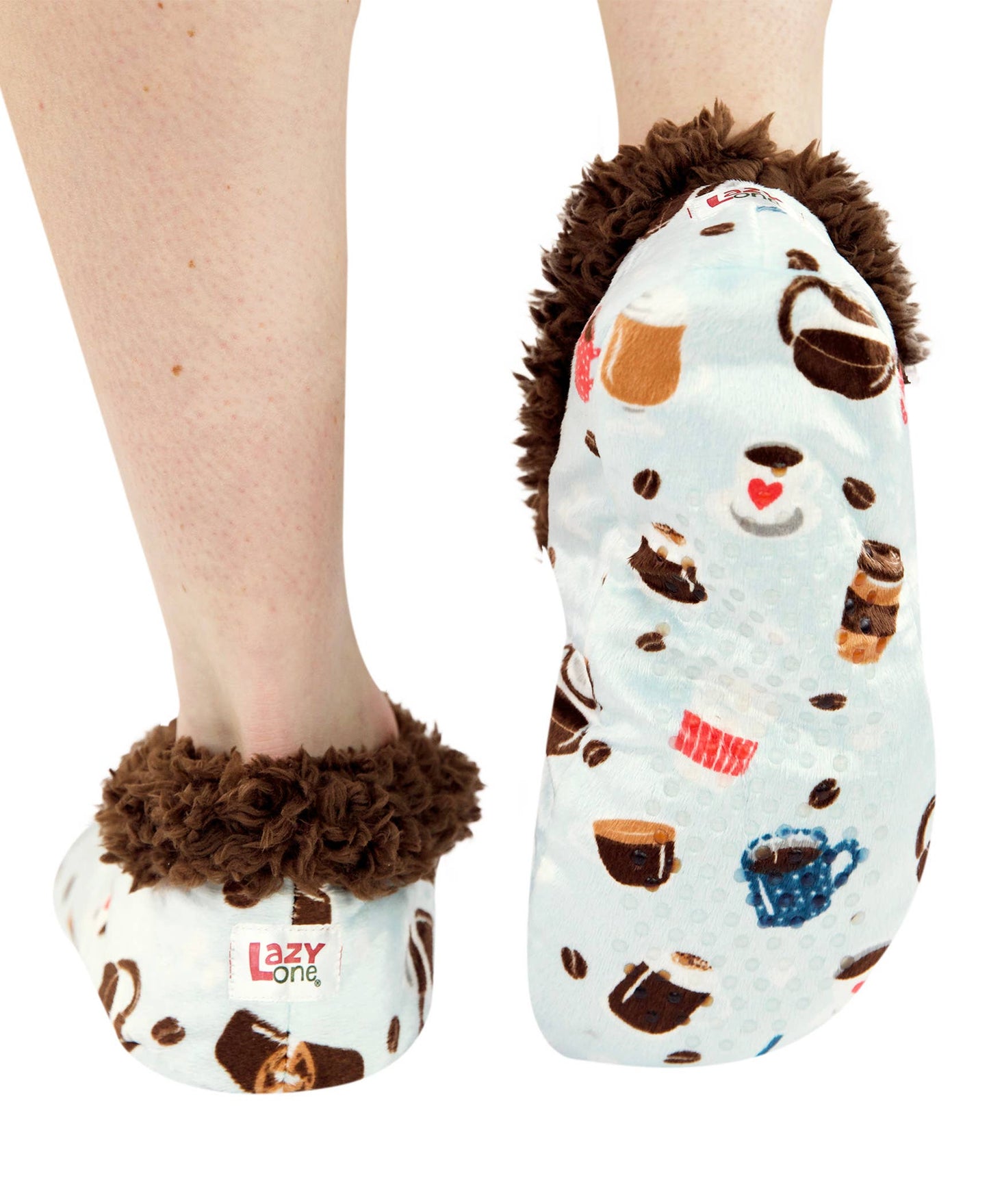Coffee First Fuzzy Feet: L/XL