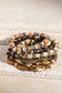 Mixed Bead Bracelet Set: Gdbrw-Brown / OS