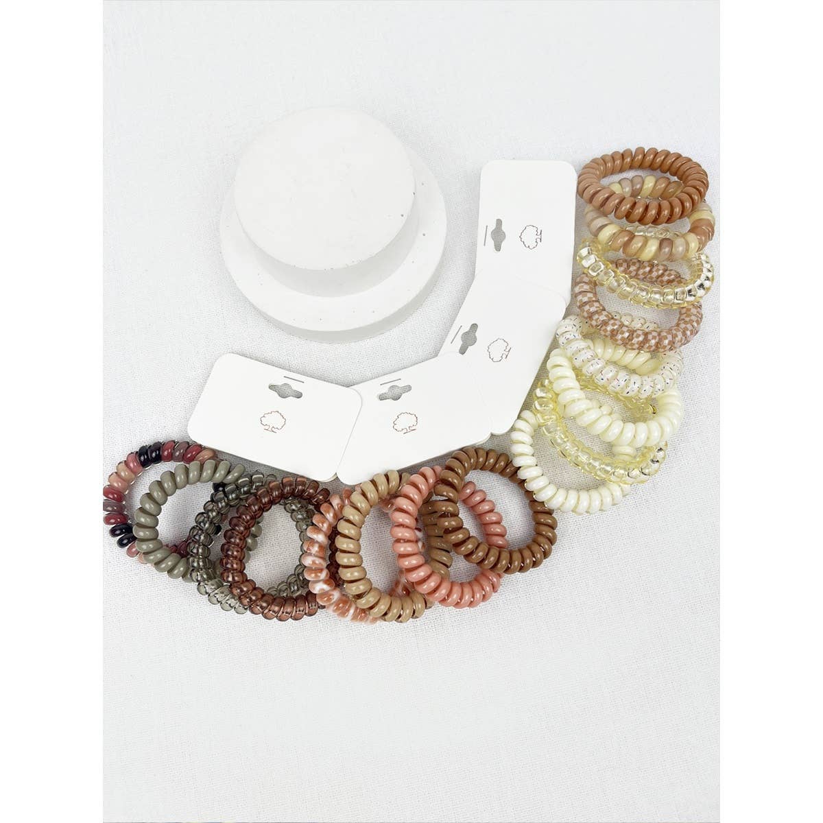Neutral Colored Spiral Hair Ties