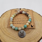 Natural Stone Cat Mom Commemorative Bracelet - 2 Colors
