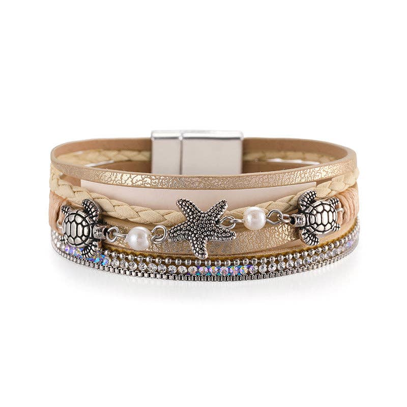 Sandy Shores Bohemian Leather Bracelet (Multiple Colors)