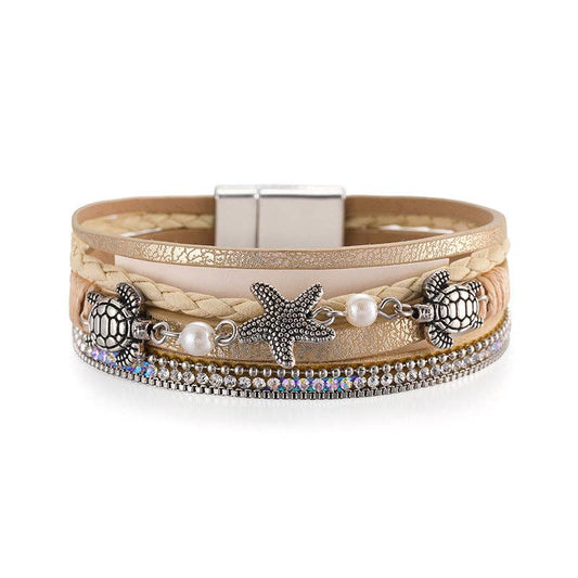 Sandy Shores Bohemian Leather Bracelet (Multiple Colors)