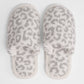 Winter Luxury Soft Leopard Pattern Slipper (Grey)