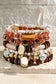 Multi Layered Natural Stone Bracelet: Pink Sand(Gdbrw) / OS