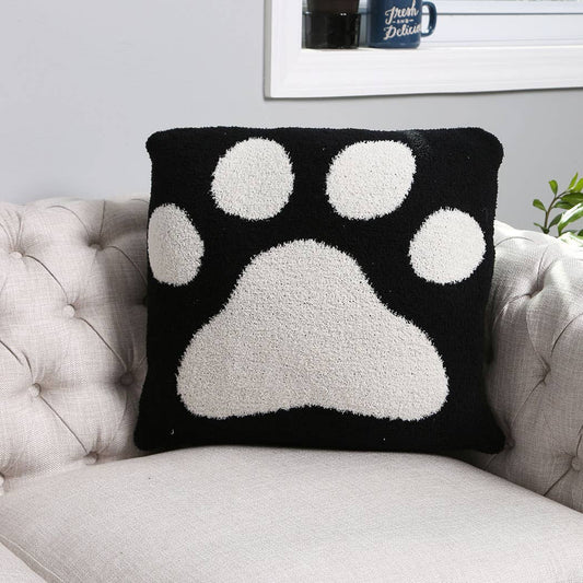 Luxury Soft Multi Pattern Cushion Cover (Paw Print)