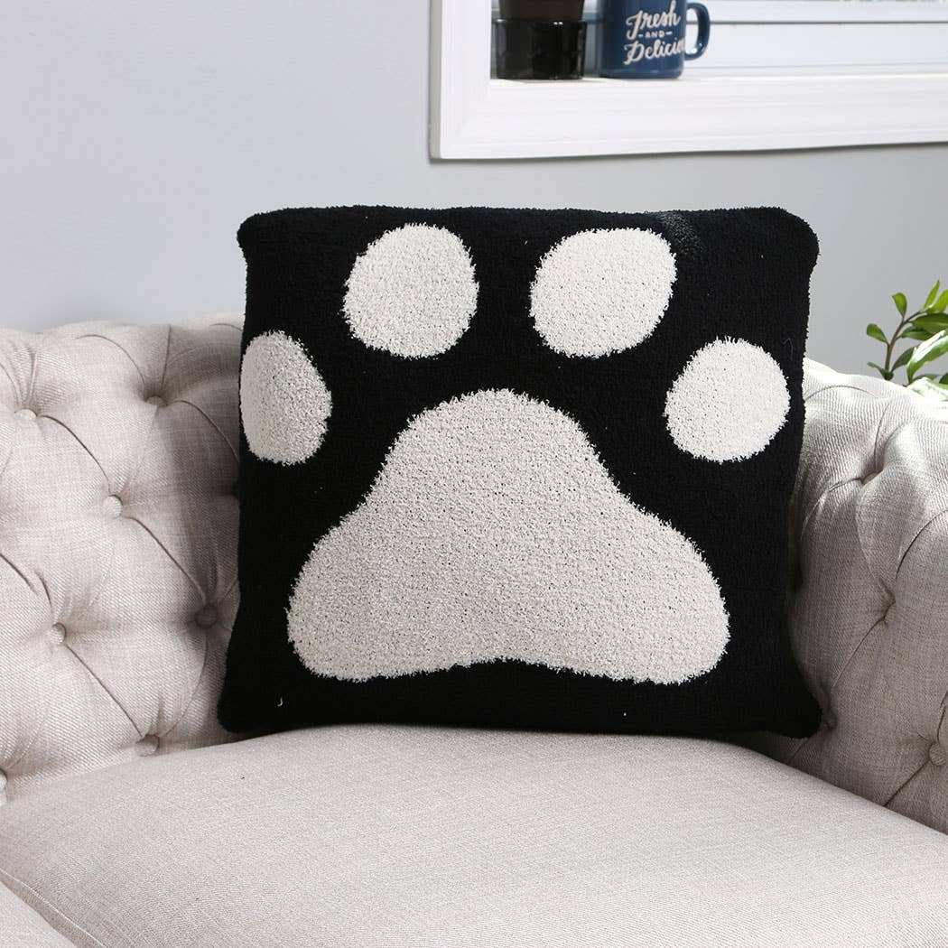 Luxury Soft Multi Pattern Cushion Cover (Paw Print)