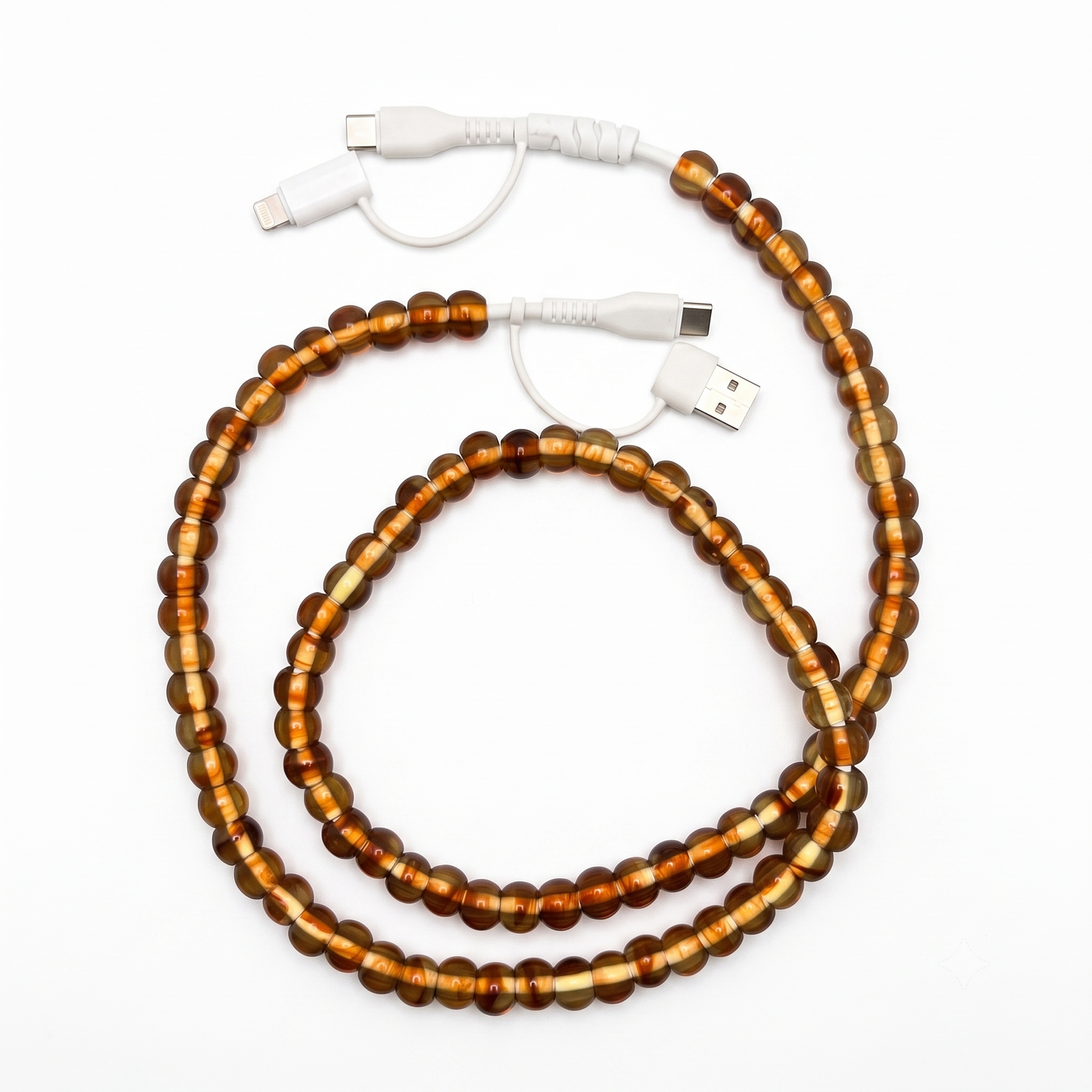 Beaded 4-in-1 Charging Cable | USB-C, Lightning & USB Compatible