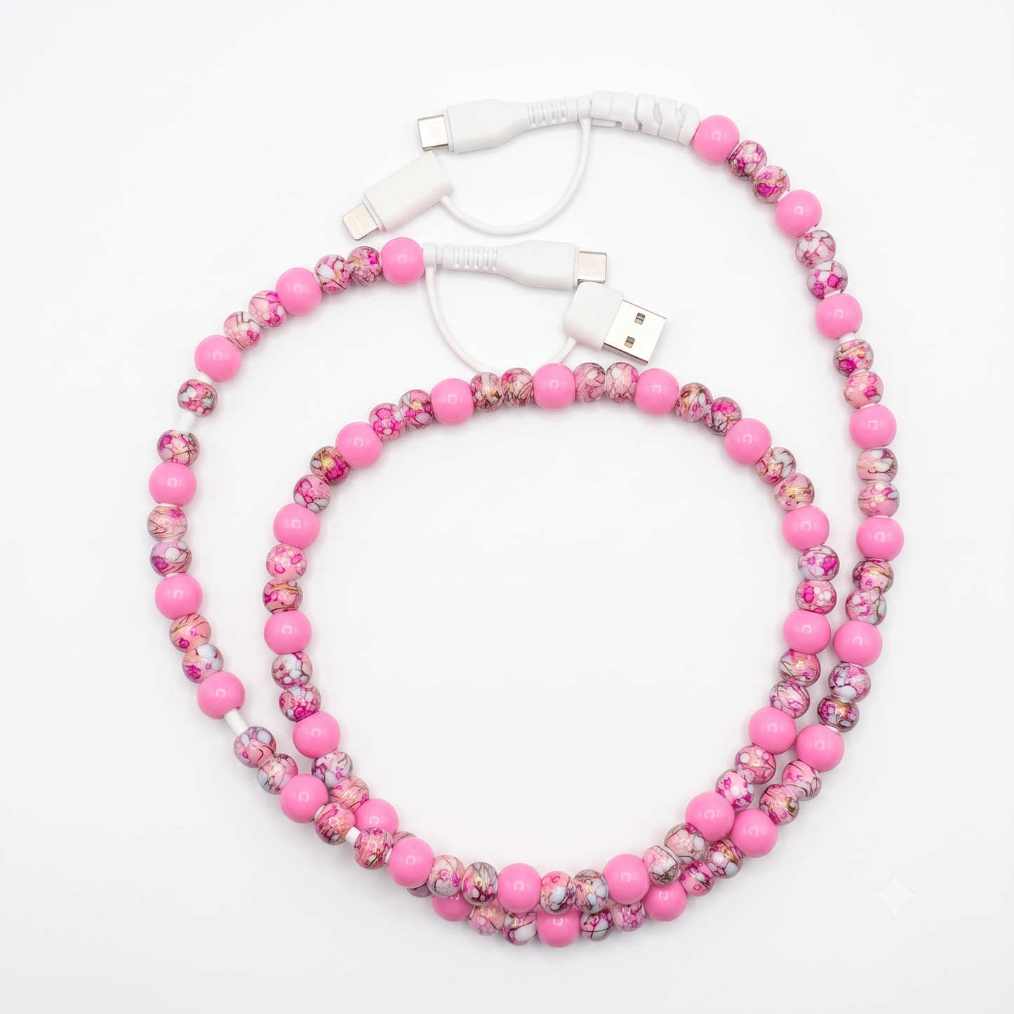 Beaded 4-in-1 Charging Cable | USB-C, Lightning & USB Compatible